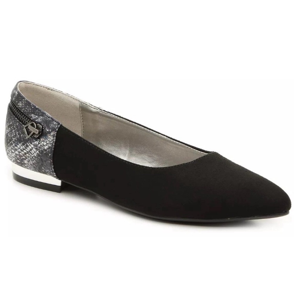 Bellini Black and Silver Women's Flats - Picture 3 of 8